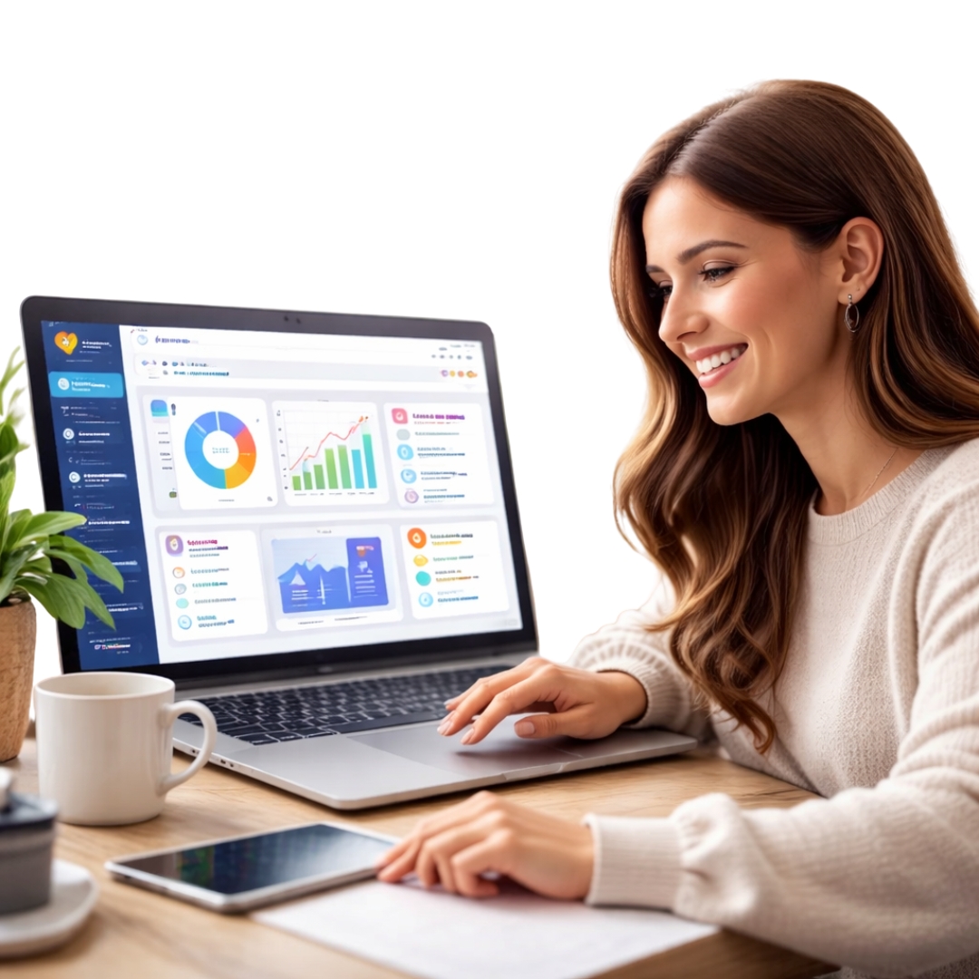 User Friendly LMS Interface on Laptop